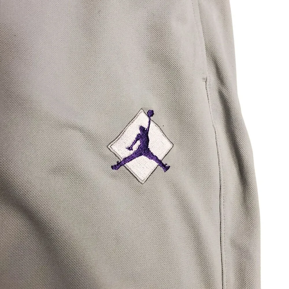 AIR JORDAN Pants Mens XXL Gray Purple JUMPMAN Logo Track Activewear Running NIKE